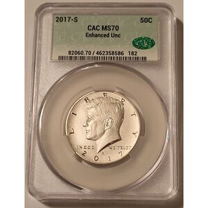 2017 S Kennedy Half Dollar Enhanced SP70 CACG